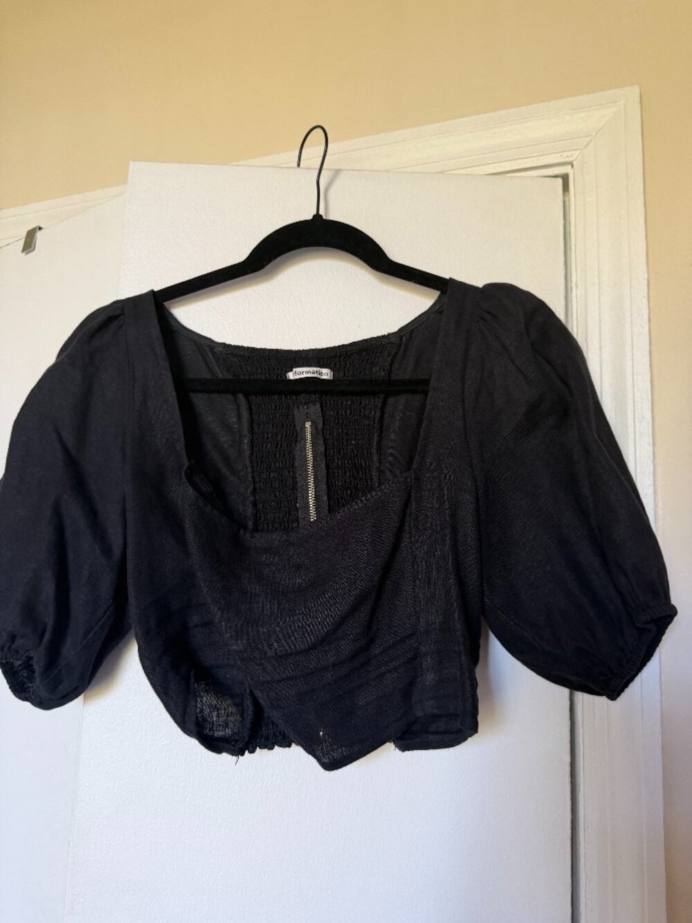 Reformation Women's Black Top and Skirt